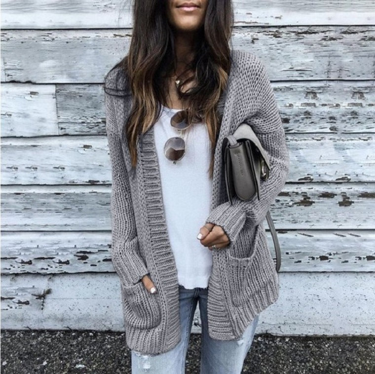 Long sleeve cardigan sweater
