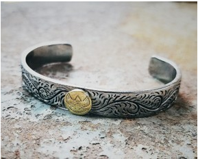 leaf titanium steel feather bracelet