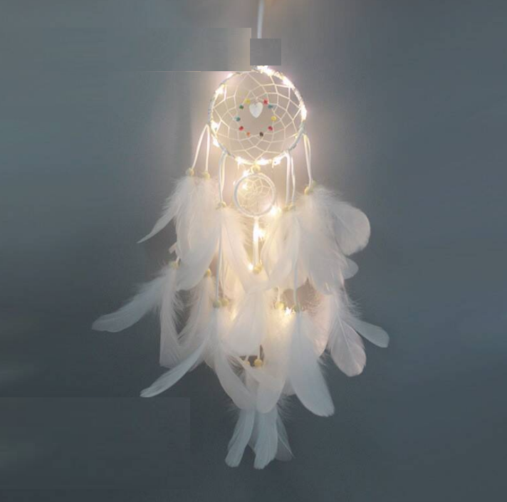 Indian Dreamcatcher Creative Gift Ornaments Girl Heart Dreamcatcher Pendant Birthday Gift Handmade Wind Chimes