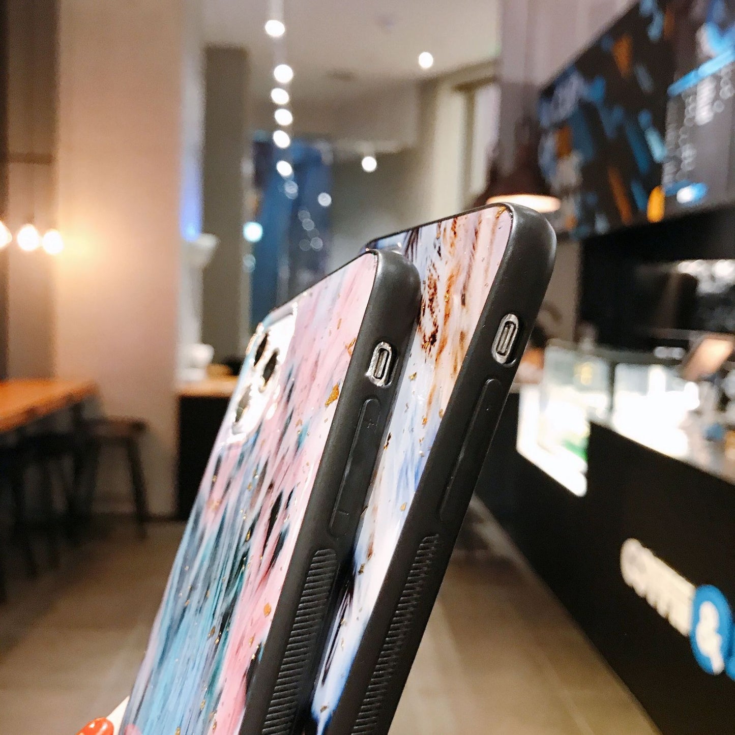 Frosty wind flamingo feather phone case