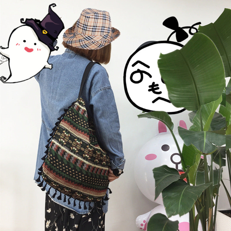 Ethnic style shoulder bag handbag