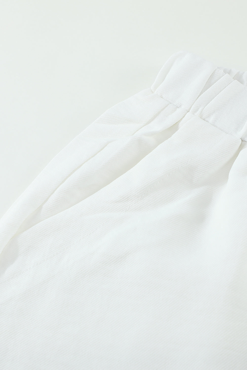 Elastic Waist Pocketed Wide Leg Pants