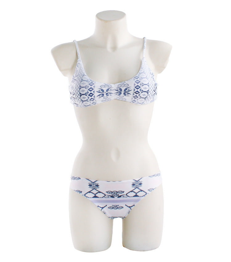 Ethnic style printed bikini