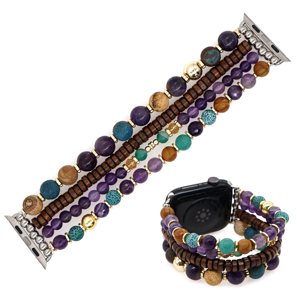 Boho Semi-Precious Stone Statement Beaded Strap