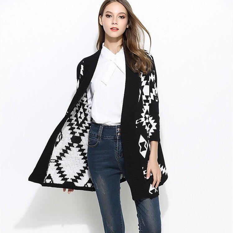 Ladies cardigan sweater coat