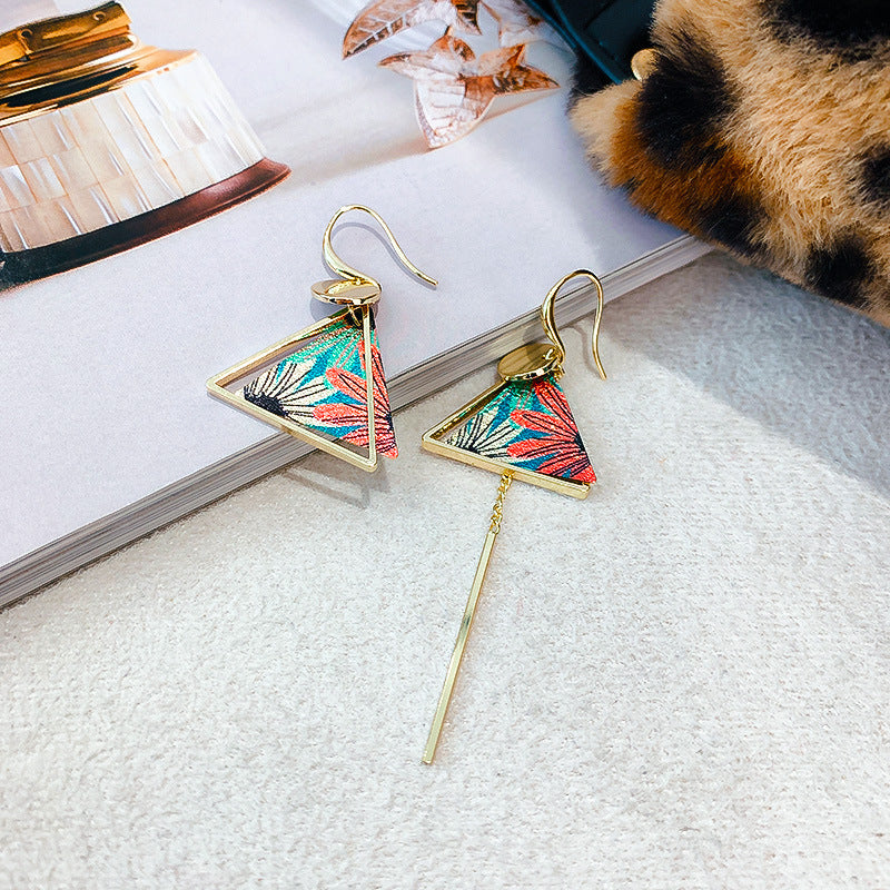 Ethnic style geometric earrings