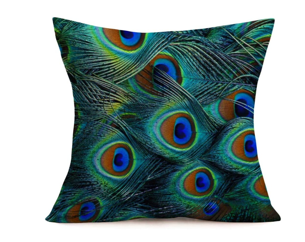 Peacock Printed Sofa Cushion Cover Amazon