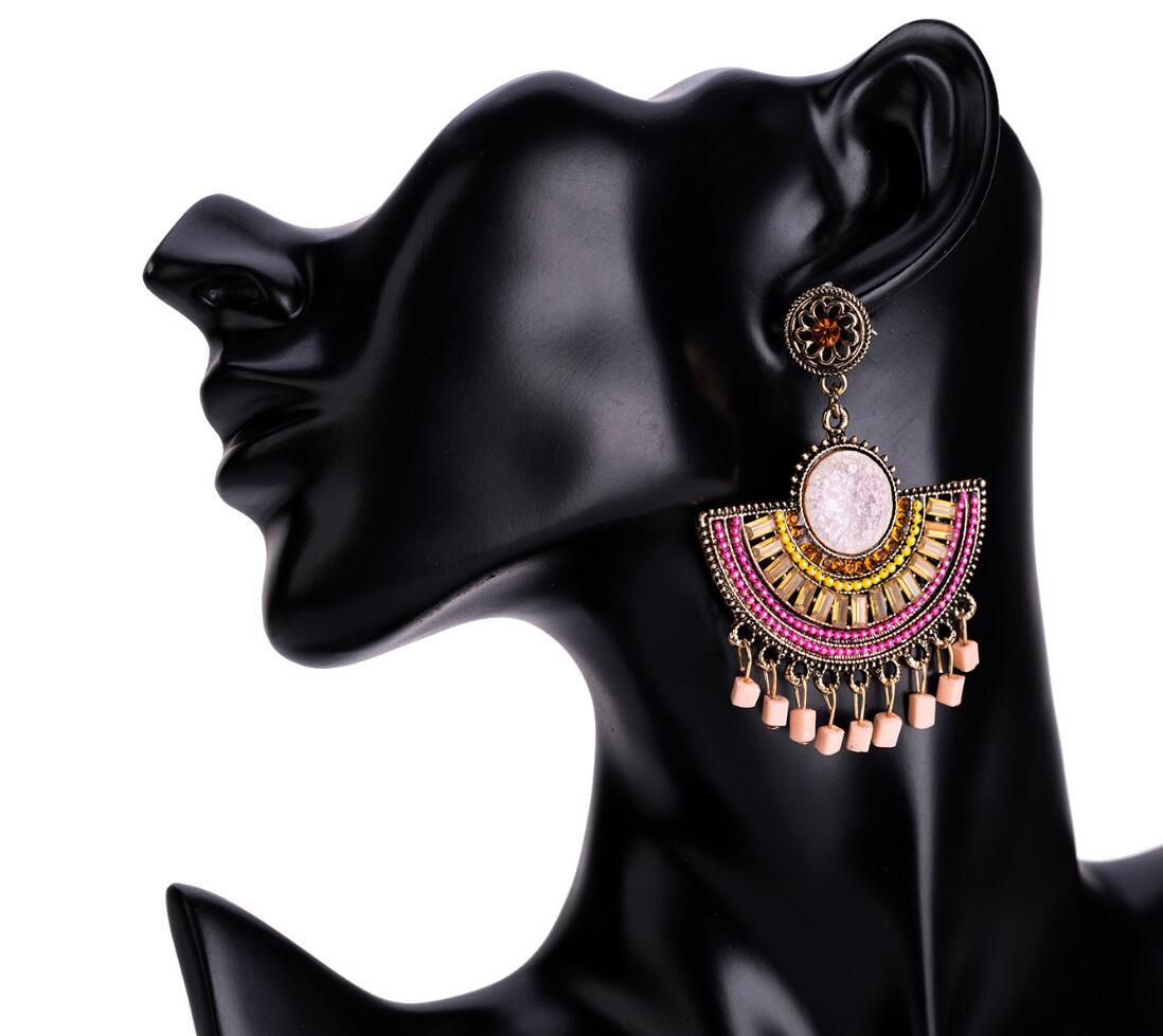 Elegant Bohemian Tassel Earrings For Women Beads dangle Earrings statement earing Vintage 2021 Trendy boho Jewelry Wholesale