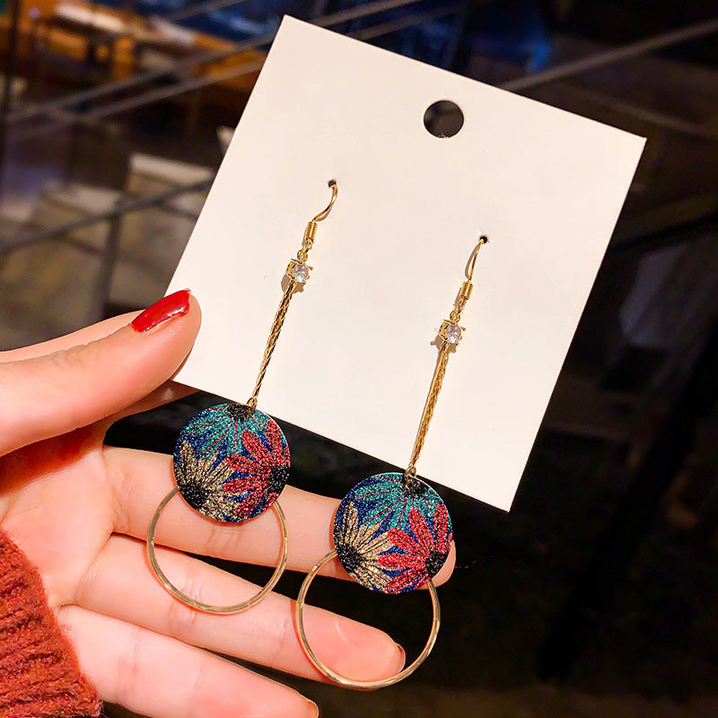 Ethnic style geometric earrings