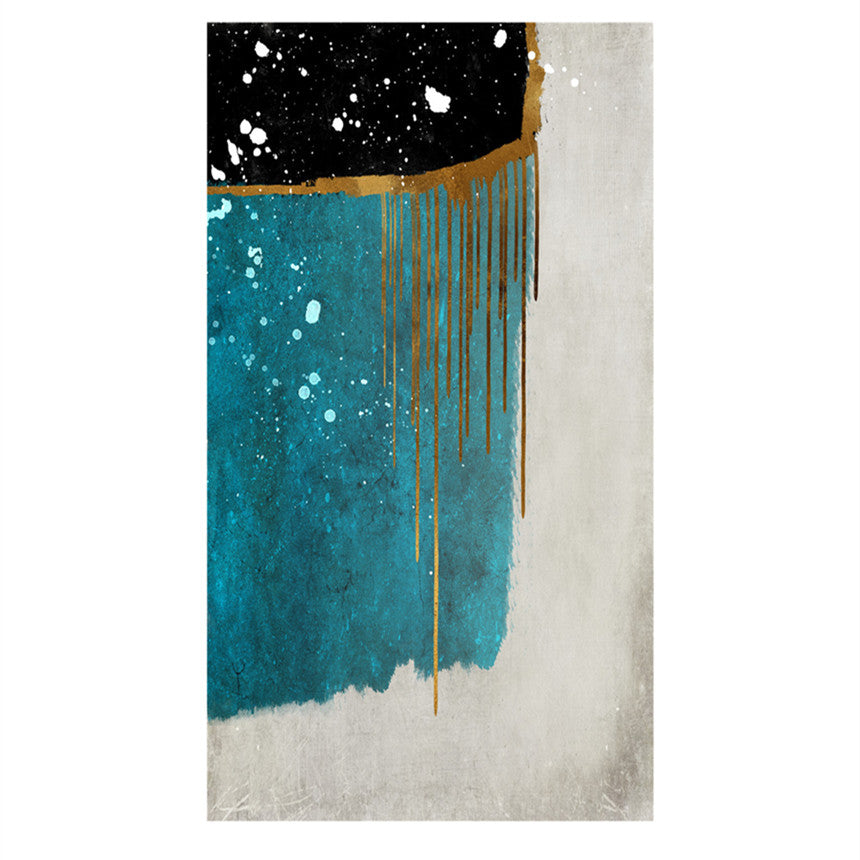 Simple Nordic Abstract Oil Painting Geometric Canvas