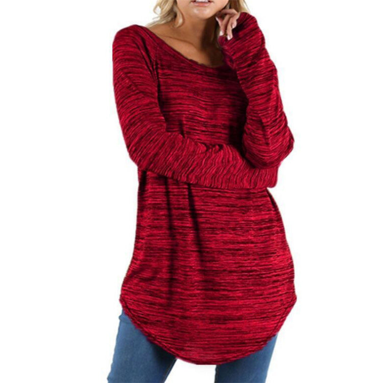 Loose round neck top