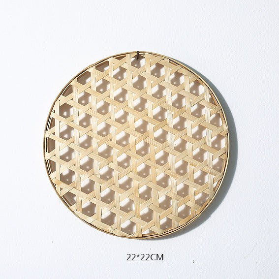 Nordic Straw And Rattan Round Wall Decoration Pendant