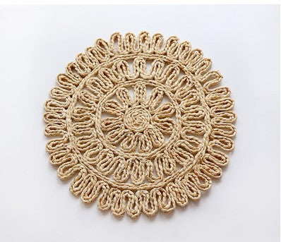 Nordic Straw And Rattan Round Wall Decoration Pendant