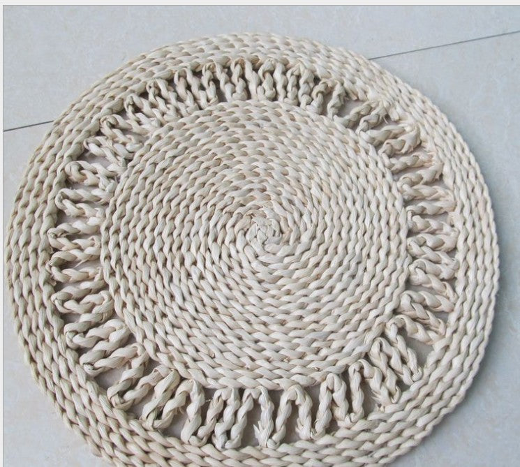 Nordic Straw And Rattan Round Wall Decoration Pendant