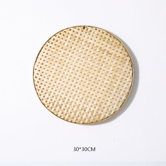 Nordic Straw And Rattan Round Wall Decoration Pendant