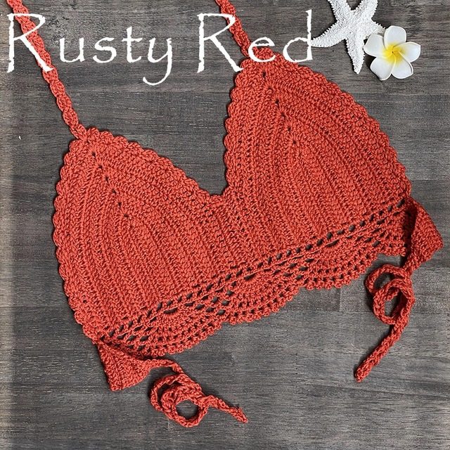 New Bikini Top Handmade Crochet Women Boho Beach Brale