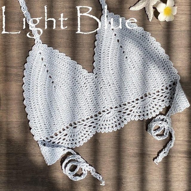 New Bikini Top Handmade Crochet Women Boho Beach Brale