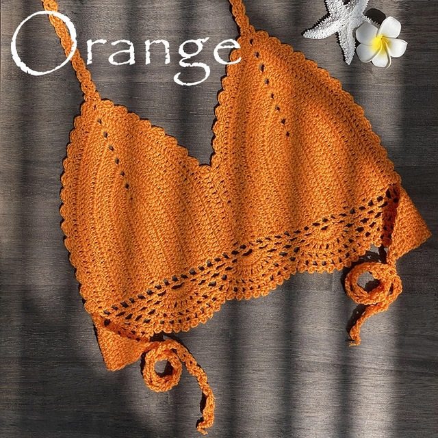 New Bikini Top Handmade Crochet Women Boho Beach Brale