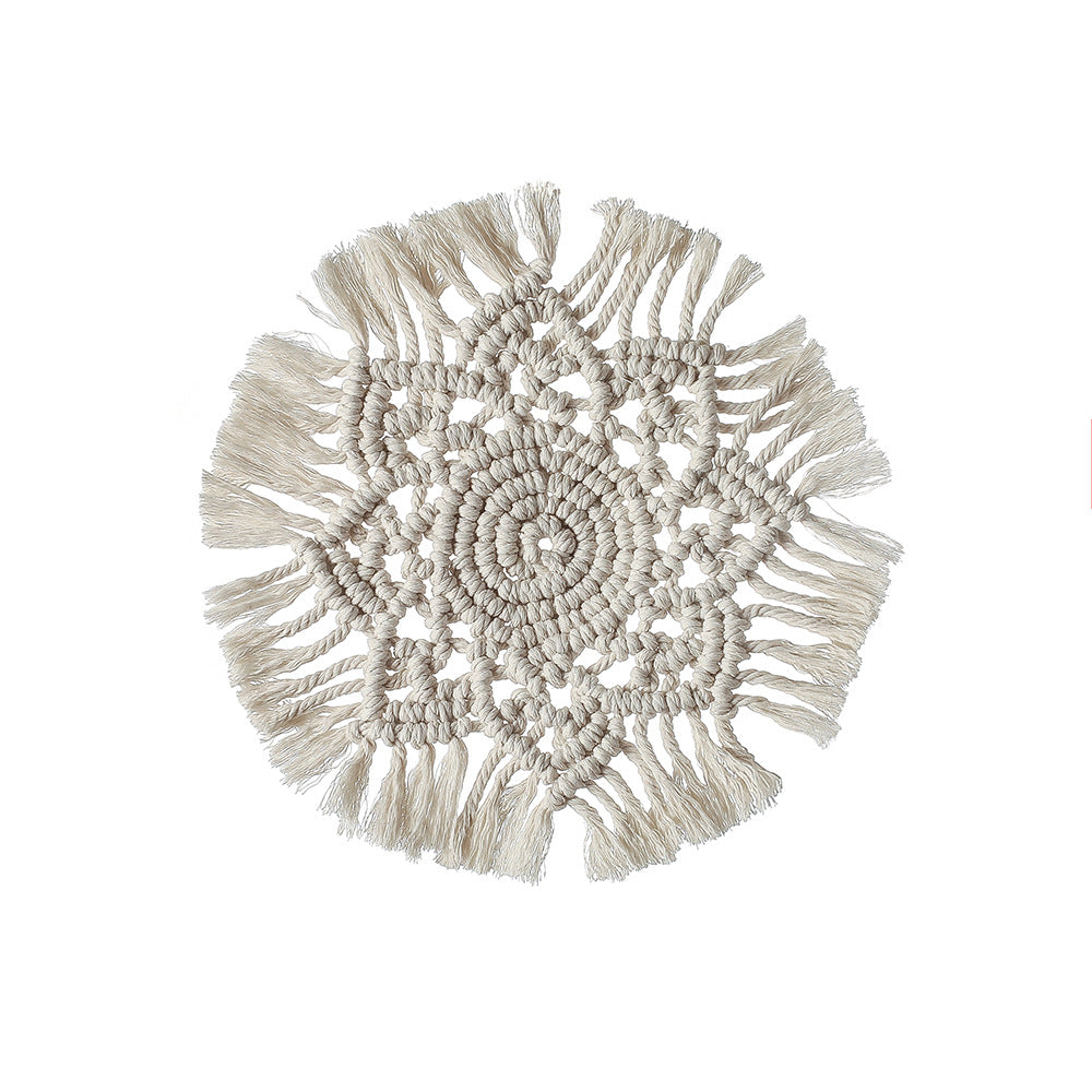 Nordic Creative Woven Placemat Round Sun Flower Coaster