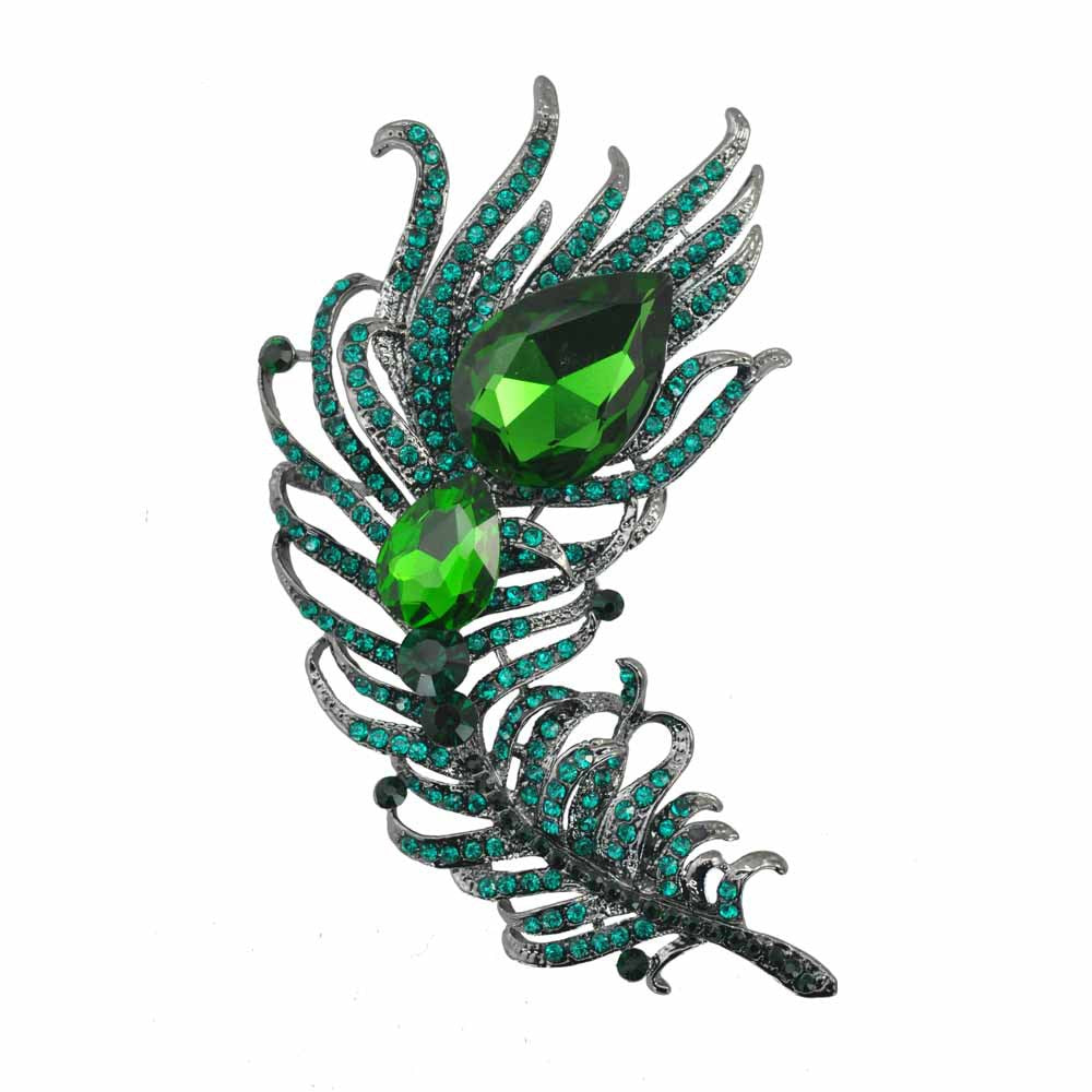 Fashion Feather Brooch Personality Exaggerated Woolen Coat Decoration