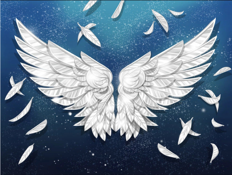 Wings Angel Wings Feather Starry Sky Wallpaper Mural