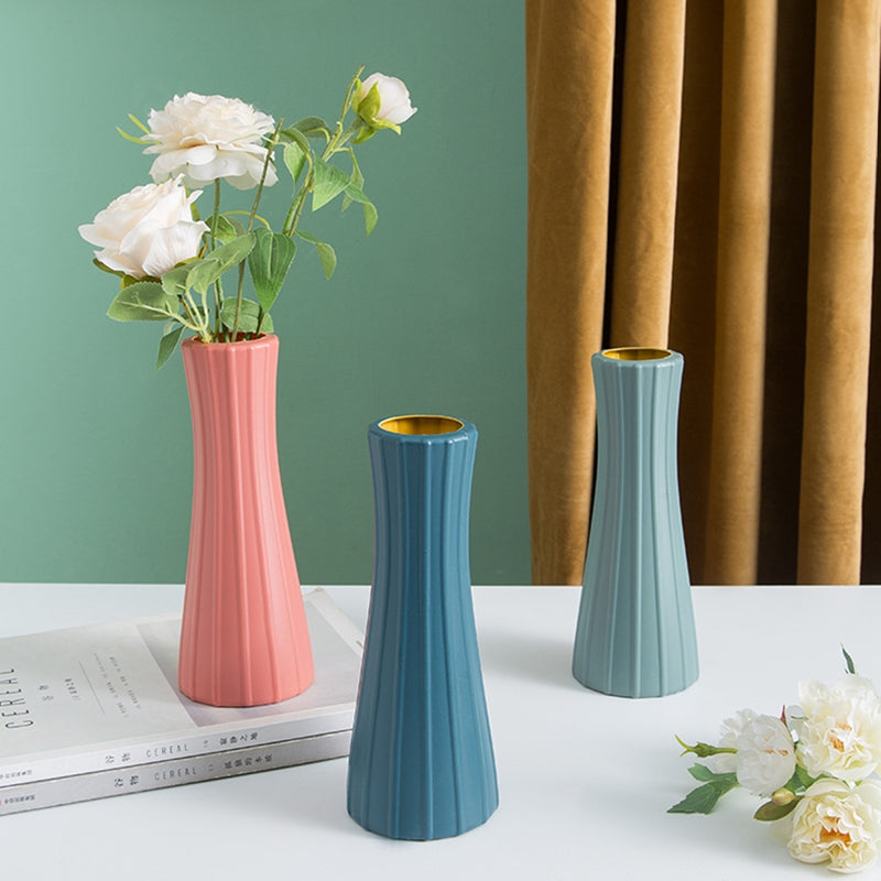 Nordic Style Plastic Imitation Glaze Vase Living Room