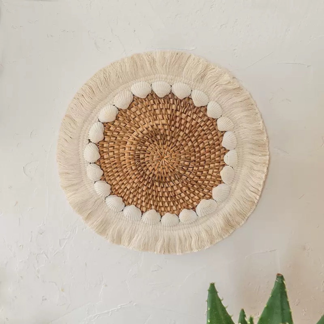 Straw Wooden Simple Nordic Retro Wall Hanging