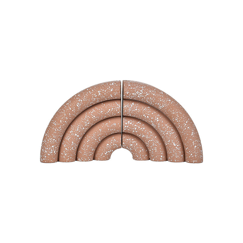 Indian Simple Modern Terrazzo Red Bookend Ornaments