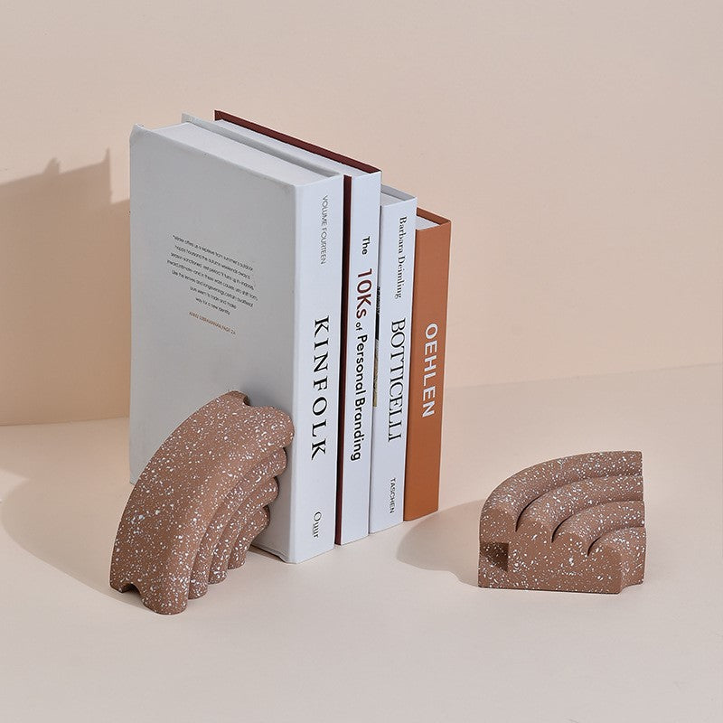Indian Simple Modern Terrazzo Red Bookend Ornaments