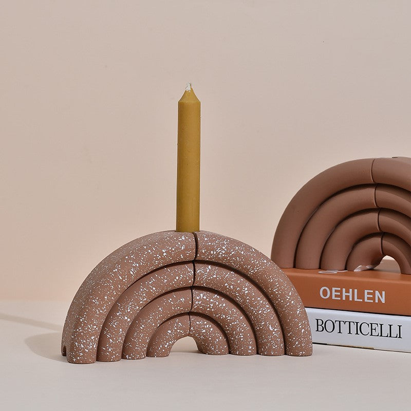 Indian Simple Modern Terrazzo Red Bookend Ornaments