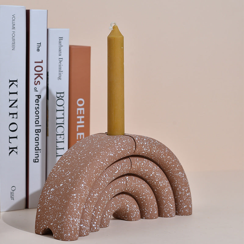 Indian Simple Modern Terrazzo Red Bookend Ornaments