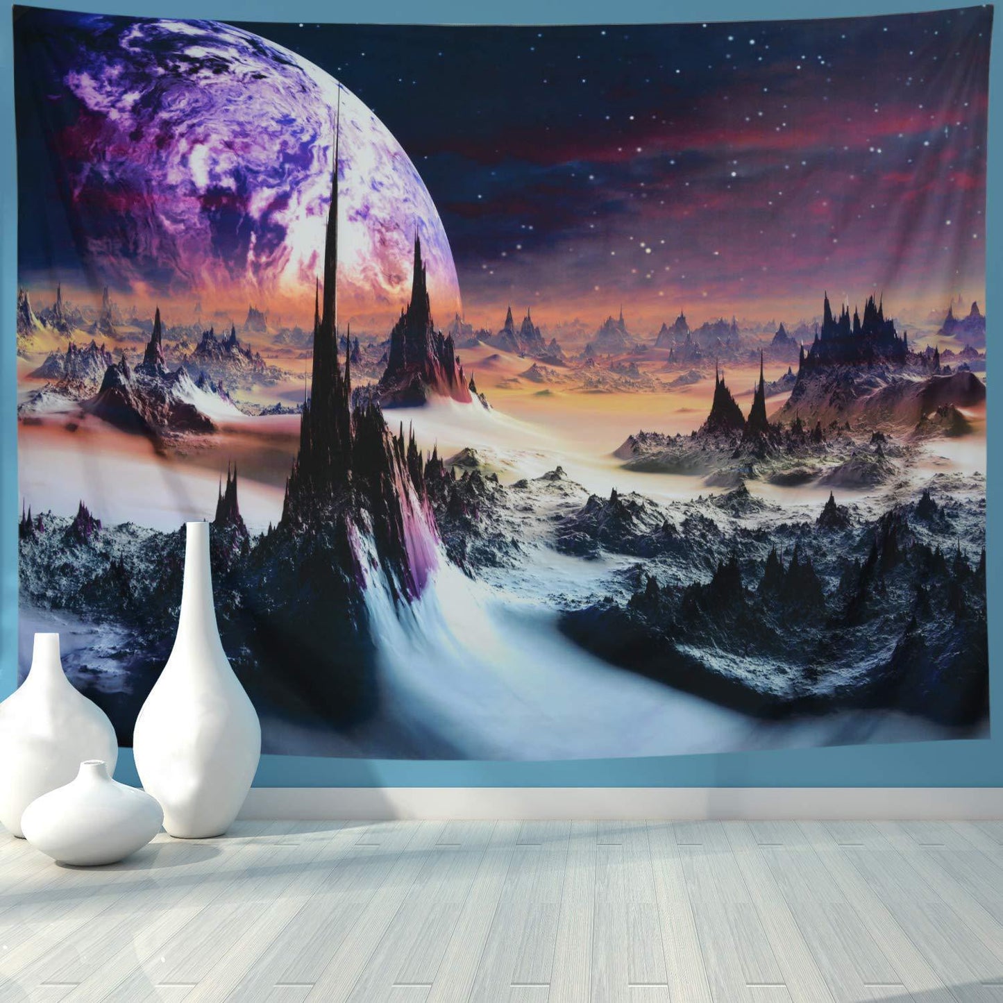 Creative Map Printed Tapestry Beach Towel Sitting Blanket