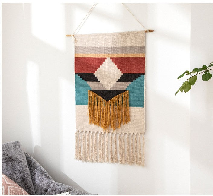 Nordic tapestry decoration hand-woven cotton