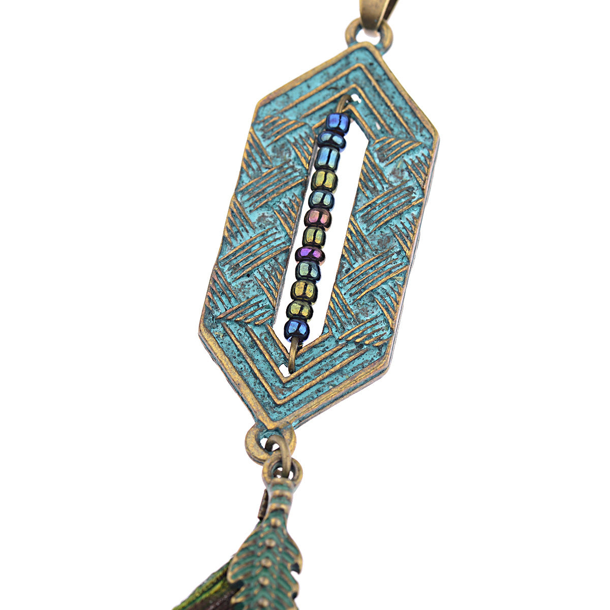 Ethnic Style Jewelry Tassel Peacock Feather Necklace