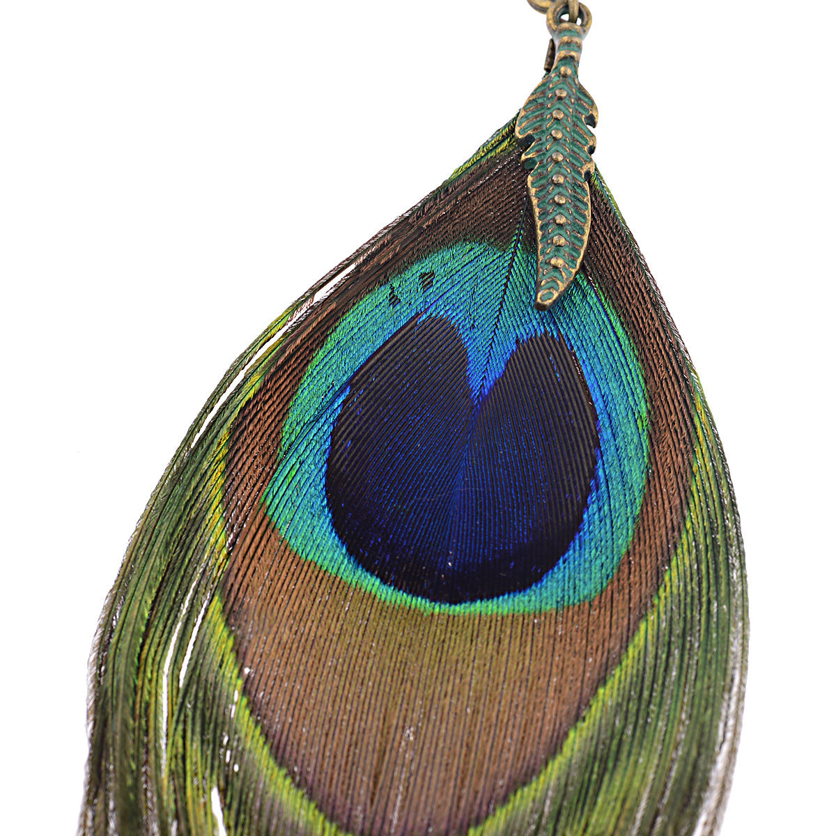 Ethnic Style Jewelry Tassel Peacock Feather Necklace