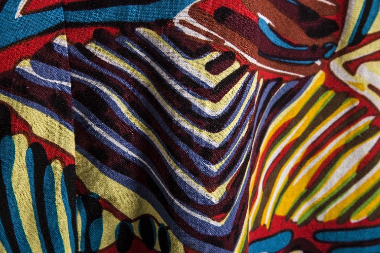 Short-sleeved Cotton And Linen Shirt Indian Ethnic Style