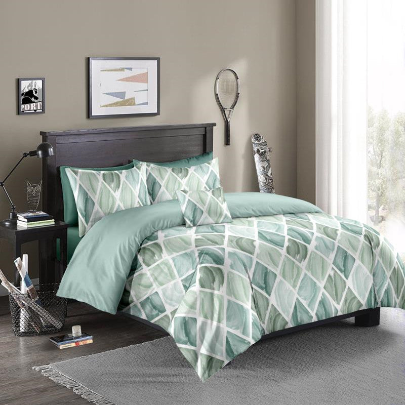 Bedding Gradient Nordic Diamond Lattice Quilt Cover