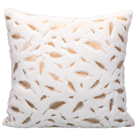 Bronzing Feather Pillowcase Imitation Feather Solid Color Pillowcase