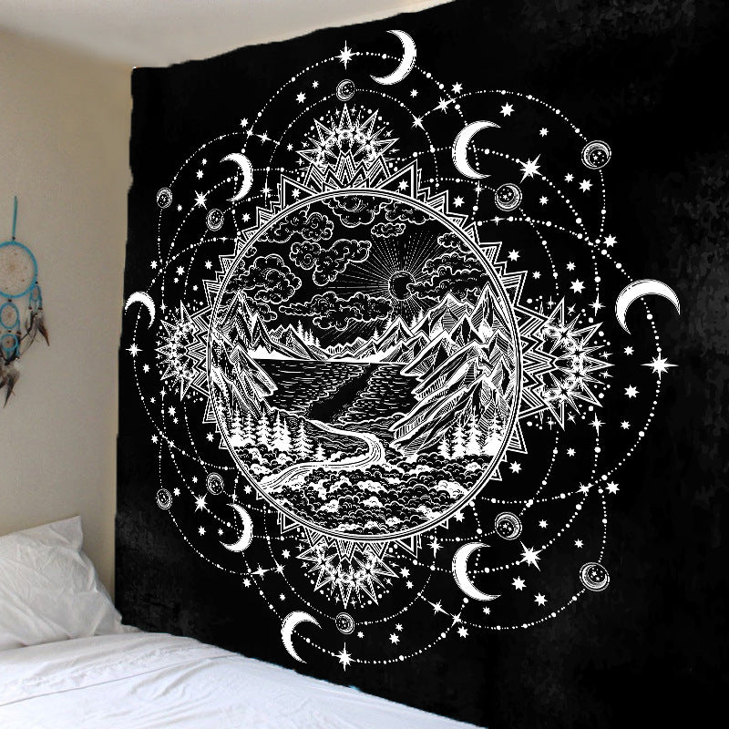 Home Astronaut Sun Moon Earth Wall Cloth