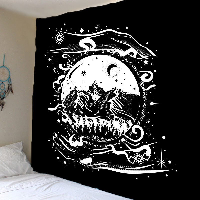 Home Astronaut Sun Moon Earth Wall Cloth