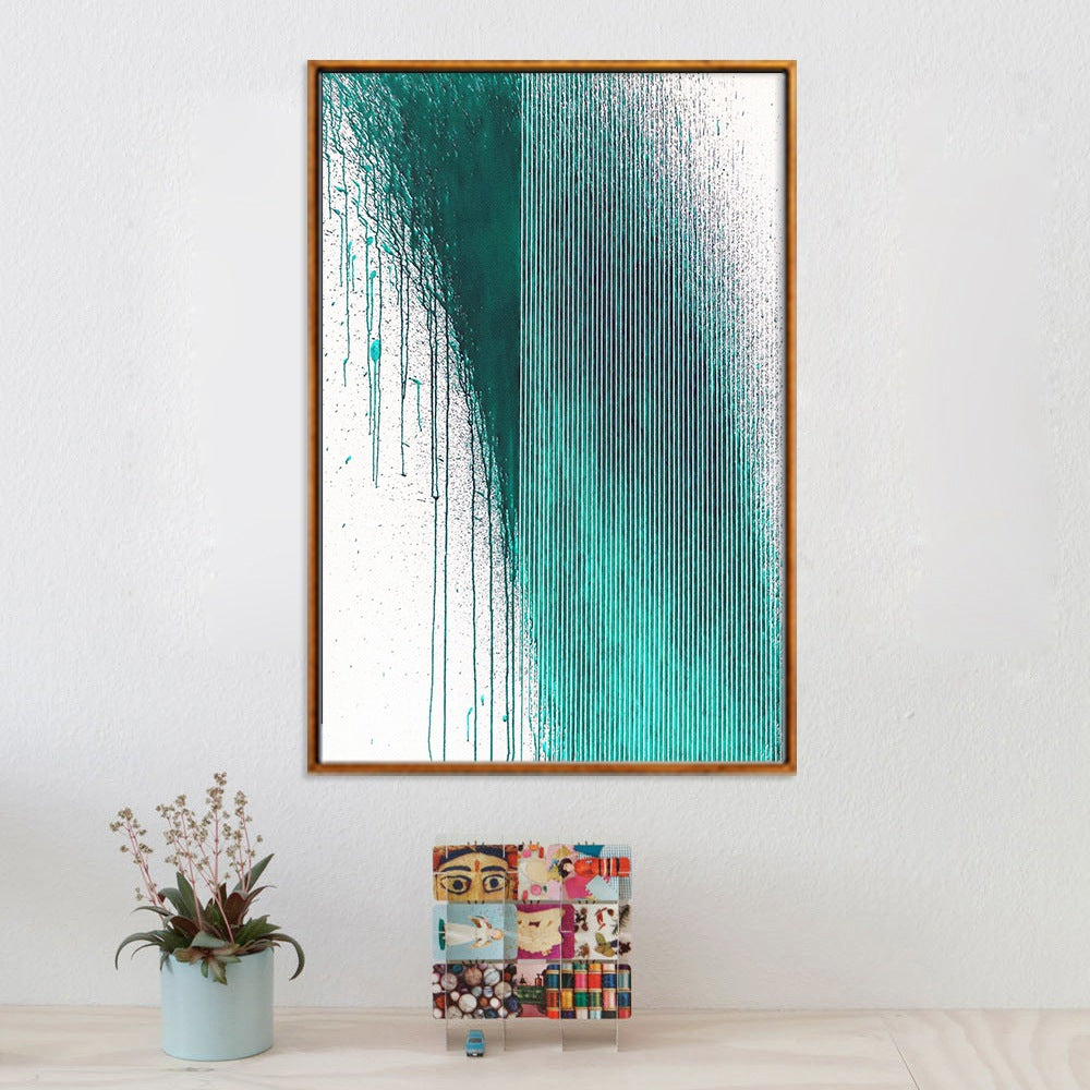 Nordic Minimalist Style Abstract Line Canvas Painting