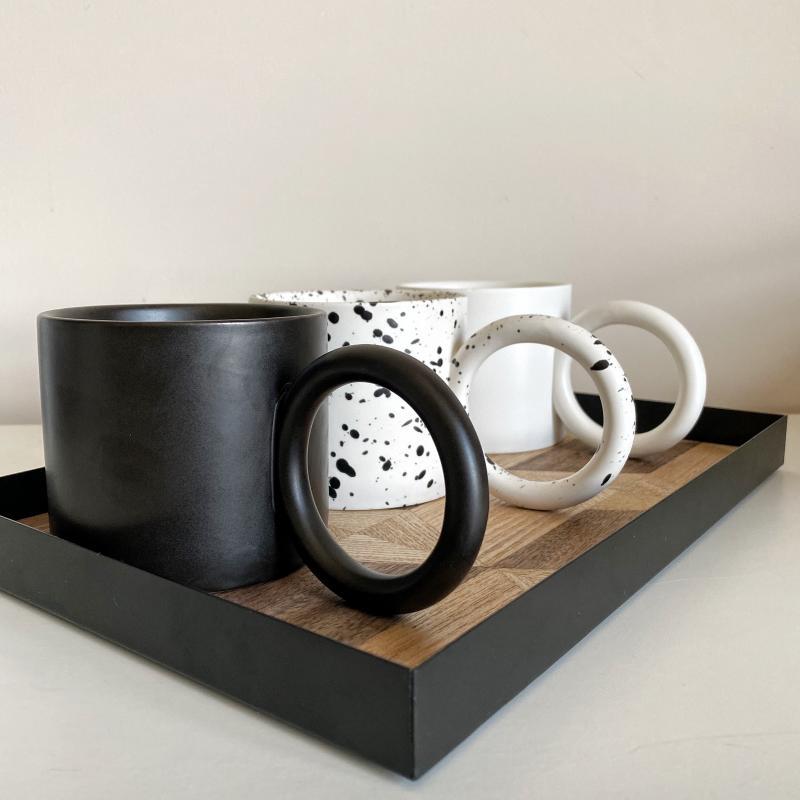 Niche Coffee Cup Nordic Ink Dot Cup Ceramic