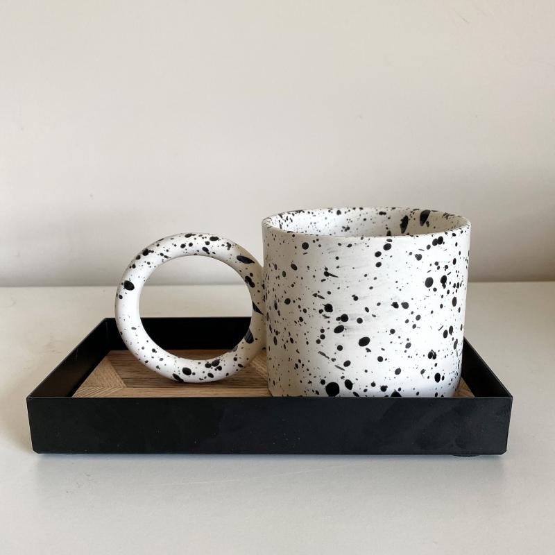 Niche Coffee Cup Nordic Ink Dot Cup Ceramic