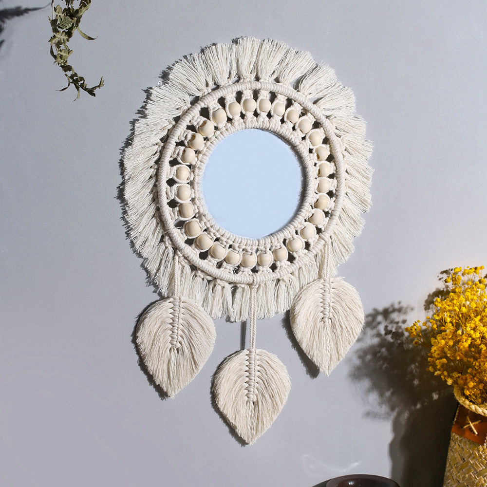 Miroir Mural Rond En De Maison Boho Pour Appartement, Salon, Chambre Coucher, Chambre De