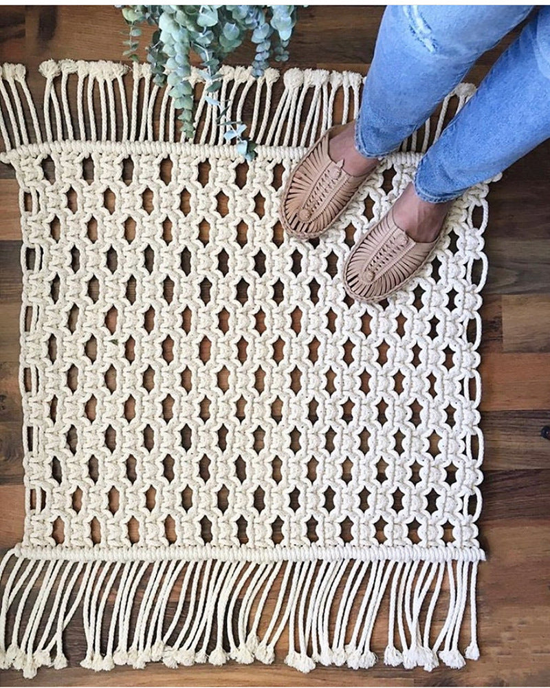 Nordic Home Hand-woven Mat Photography Props