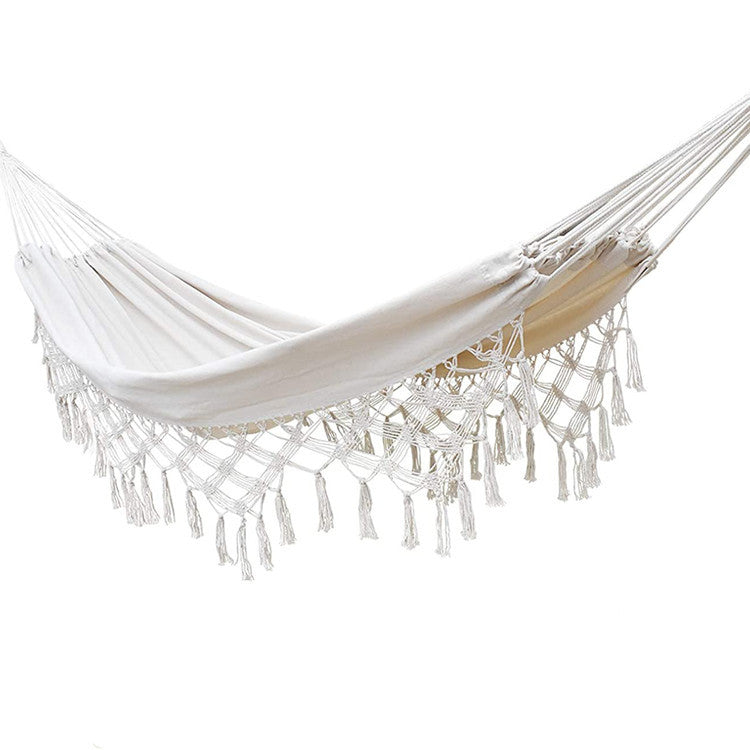 Double Hammock Nordic Bohemian Tassel Hammock Beach Outdoor