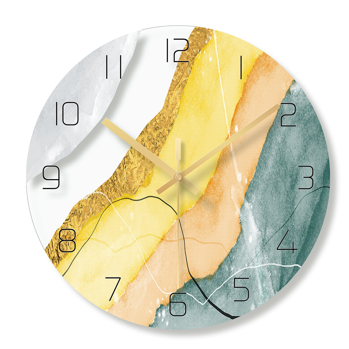 Nordic Marble Light Luxury Wall Clock Living Room