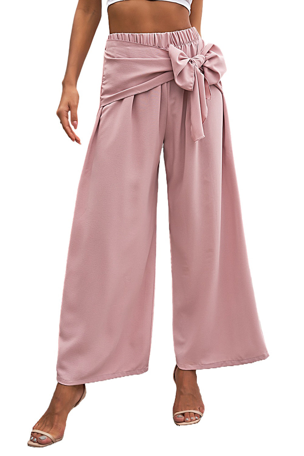 Tie Knot Wide Leg Pants