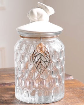 Crystal glass Nordic storage jar with lid