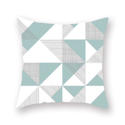 Green bright color geometric pillow cushion